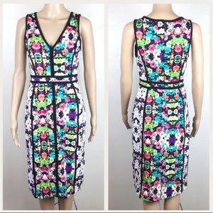 Nicole by Nicole Miller floral fitted midi dress